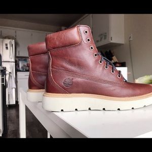 timberland leather boots Size6.5